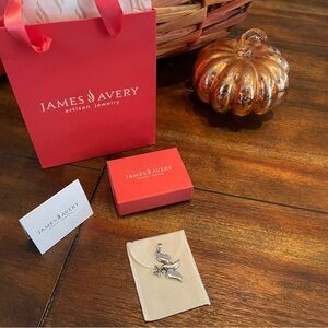 James Avery Retired Sterling Silver Dove of Peace with Olive branch Pendant.